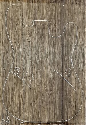 Black Limba Body Blanks. bl13