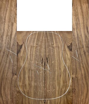 Acoustic Guitar backs and Sides. Imbuya dark