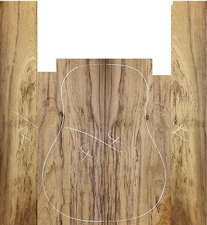 Acoustic Guitar backs and Sides. Imbuya light
