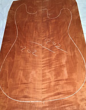 Flame Maple & Various Electric Guitar Drop Tops . pear dt