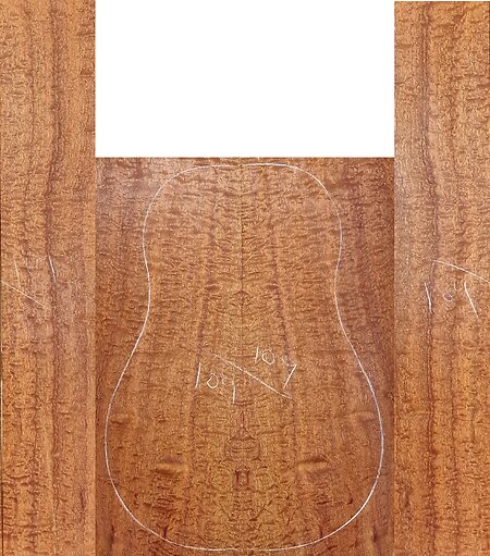 Quilted Pomelle Guitar Back & Sides Sets. pom 109