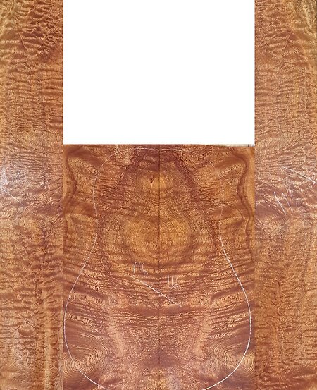 Quilted Pomelle Guitar Back & Sides Sets. pom 116