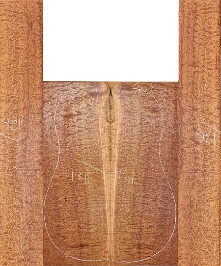 Quilted Pomelle Guitar Back & Sides Sets. pom 121 