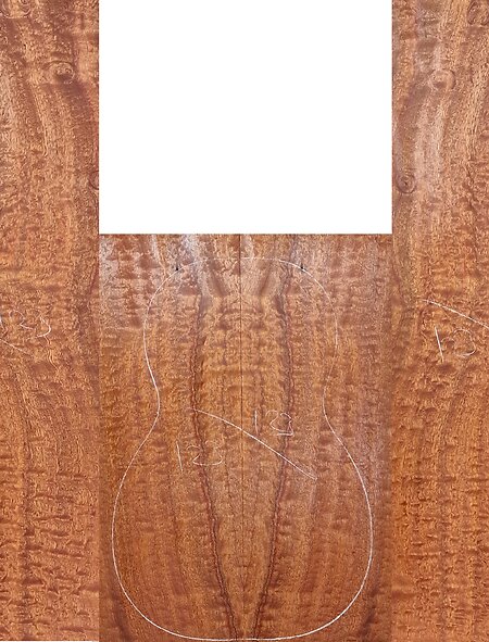 Quilted Pomelle Guitar Back & Sides Sets. pom 123