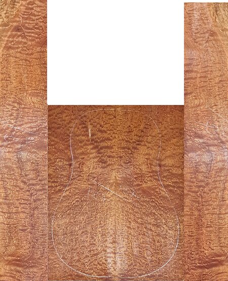 Quilted Pomelle Guitar Back & Sides Sets. pom 127