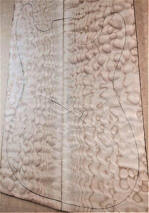 Quilted Maple Electric Guitar Drop Tops. q204