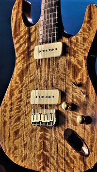 Figured Walnut Electric Guitar Drop Tops  . rob walnut