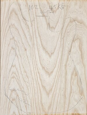 Swamp Ash body blanks Jointed, Glued & sanded . swamp ash 102