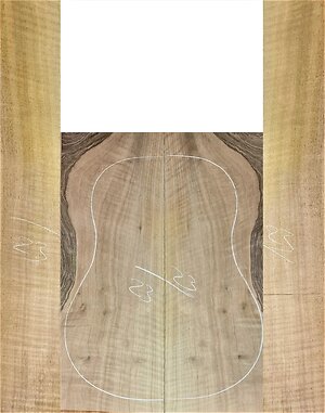 French Walnut Fiddleback figure  Guitar Back & Sides Sets. walnut 23