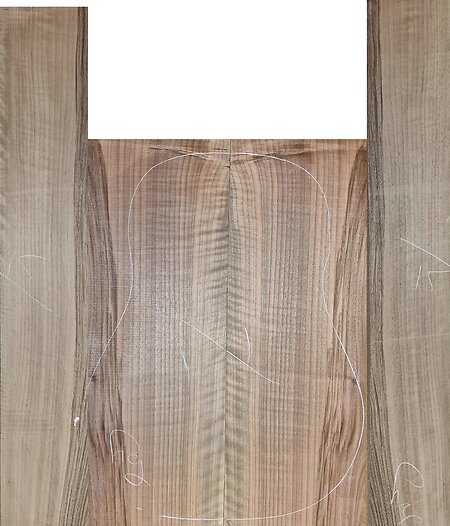 Unique Figured Walnut Guitar Back & Sides Sets. wf1