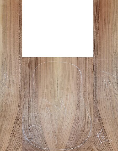 Unique Figured Walnut Guitar Back & Sides Sets. wf11
