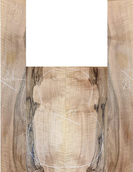 Unique Figured Walnut Guitar Back & Sides Sets. wf18