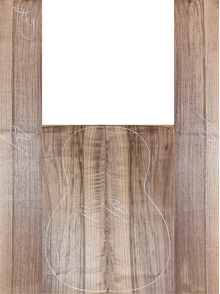 Unique Figured Walnut Guitar Back & Sides Sets. wf20