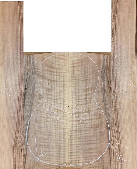 Unique Figured Walnut Guitar Back & Sides Sets. wf22